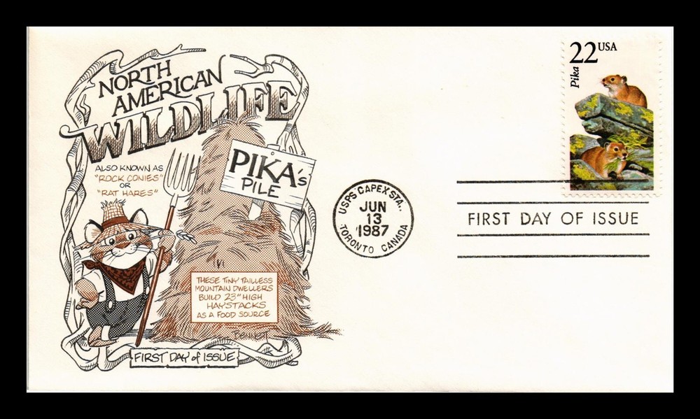 DR JIM STAMPS US COVER PIKA NORTH AMERICAN WILDLIFE CAPEX FDC BENNET CACHET