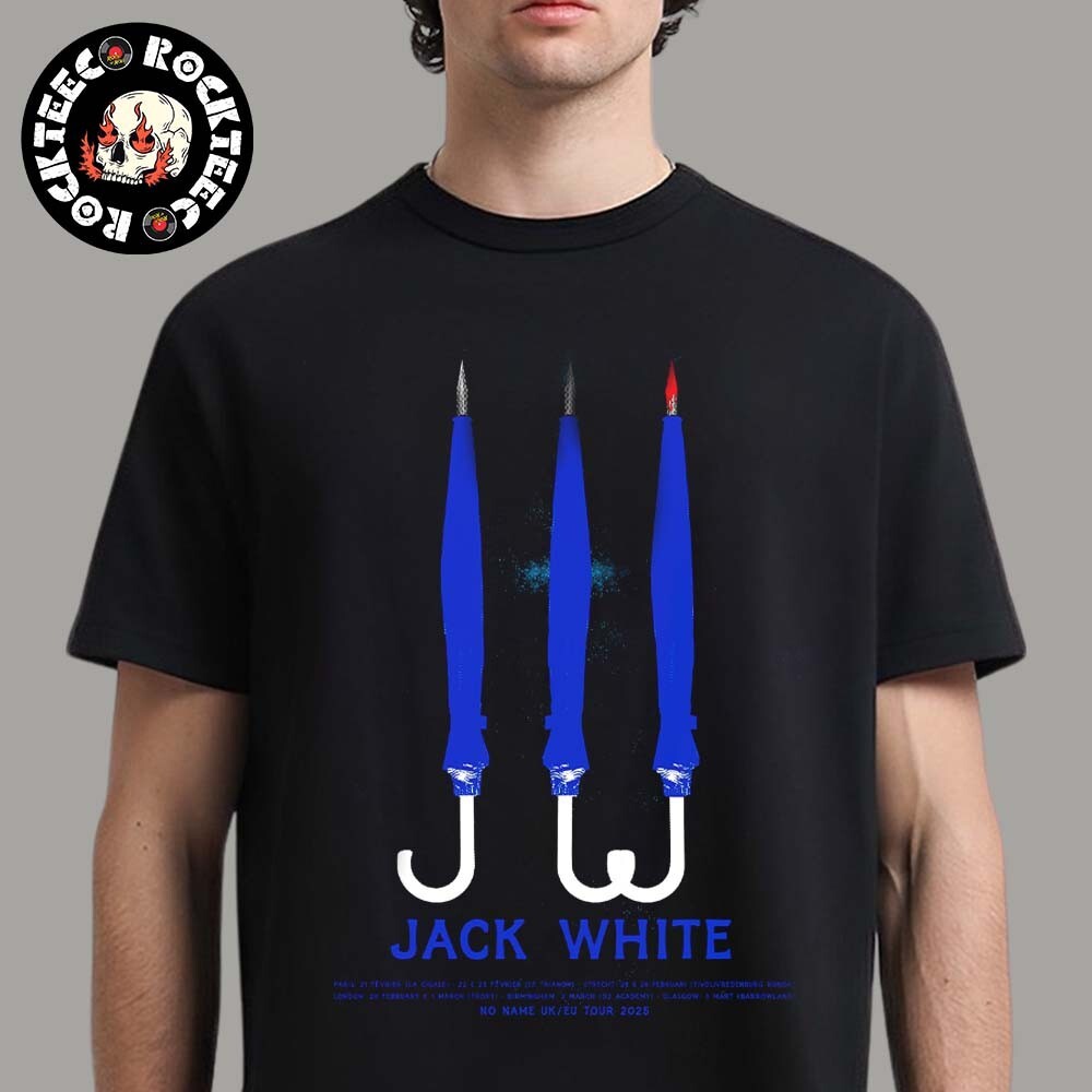 Jack White 2025 UK EU Tour Umbrella Art Dates T-Shirt