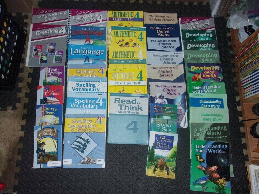 ABEKA 4th Grade Curriculum Set: Science, History, Math, Reading, Language, Health, Spelling-image
