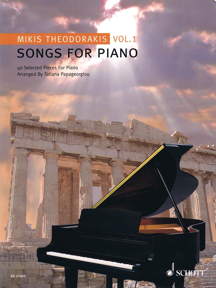 Mikis Theodorakis Songs for Piano Vol 1 Classical Sheet Music 40 Pieces Book
