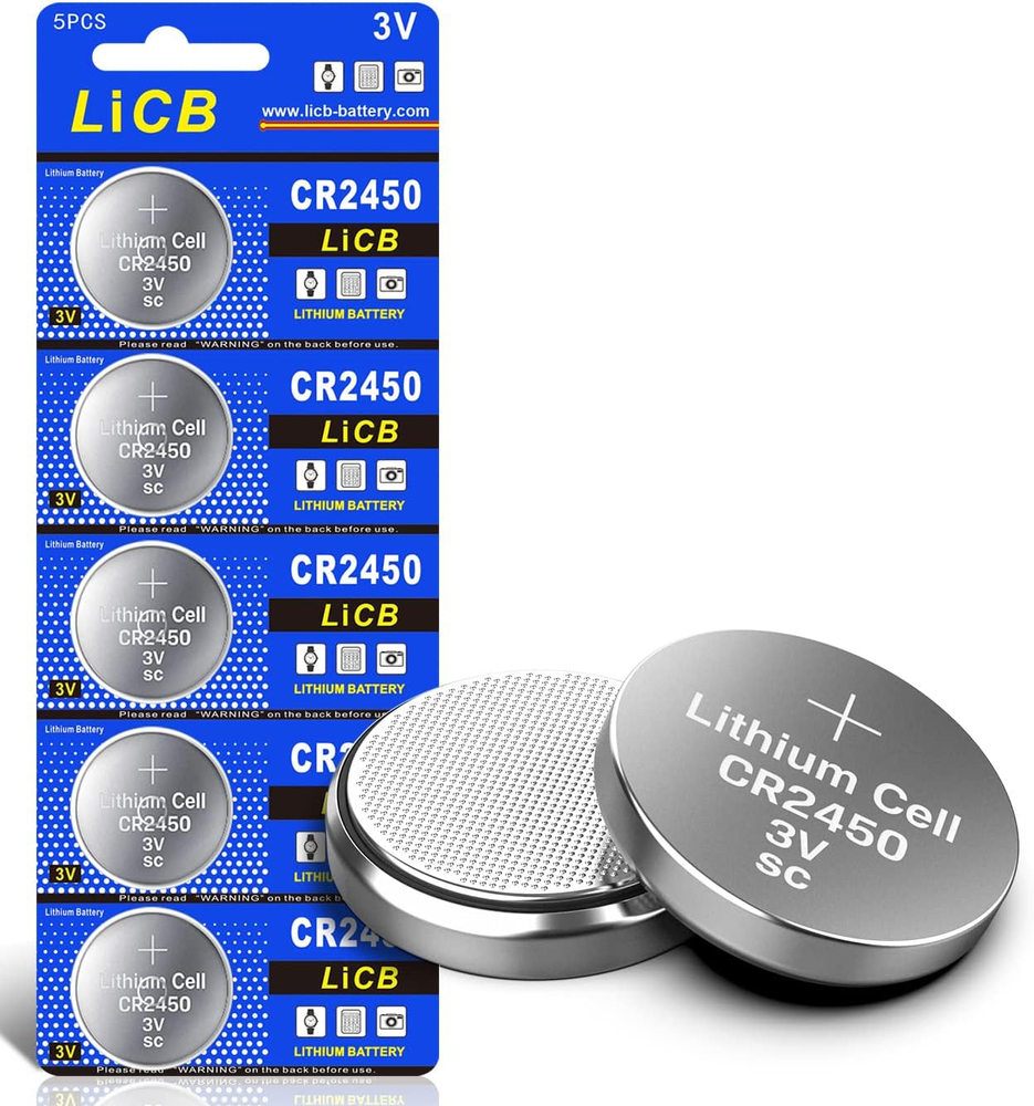 CR2450 Battery,Long-Lasting & High Capacity CR2450 Lithium Batteries,3 Volt Coin