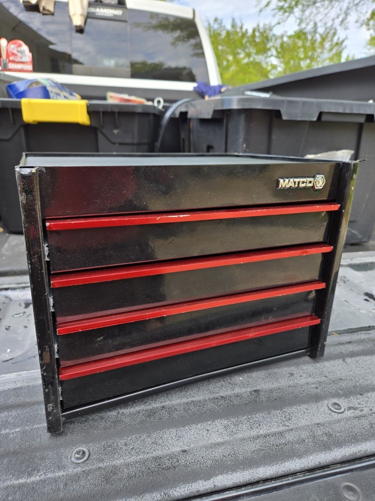Matco Mini Collector Tool Box 12x10x8 Black Red Trim Storage
