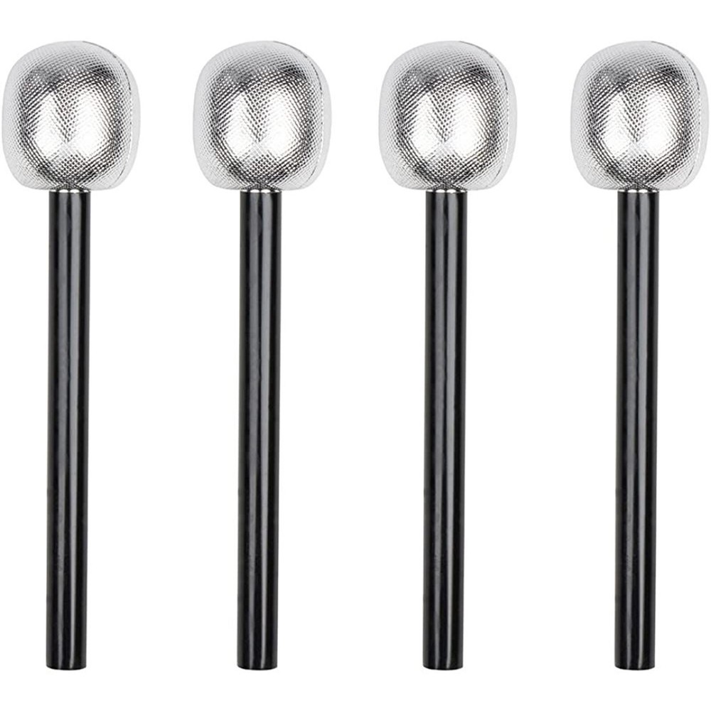 4 Pcs Fake Microphone Halloween Party Pop Star Prop Costume Dress Up Accessories