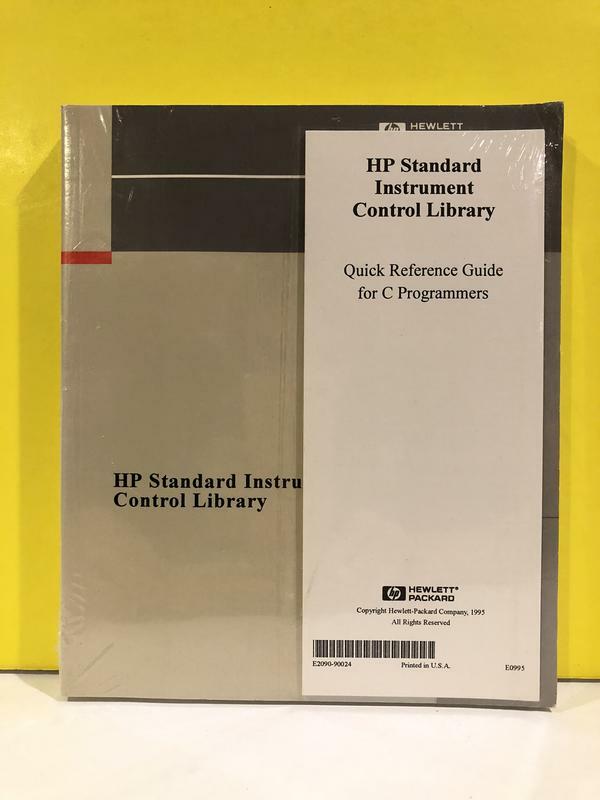 HP E2090-90107 Standard Instrument Control Library Quick Reference Guide