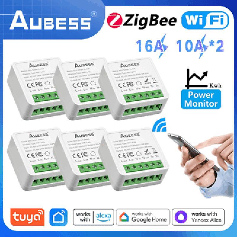 AUBESS Smart WiFi Switch for Home Automation 2 Gang 2 Way Tuya App Control
