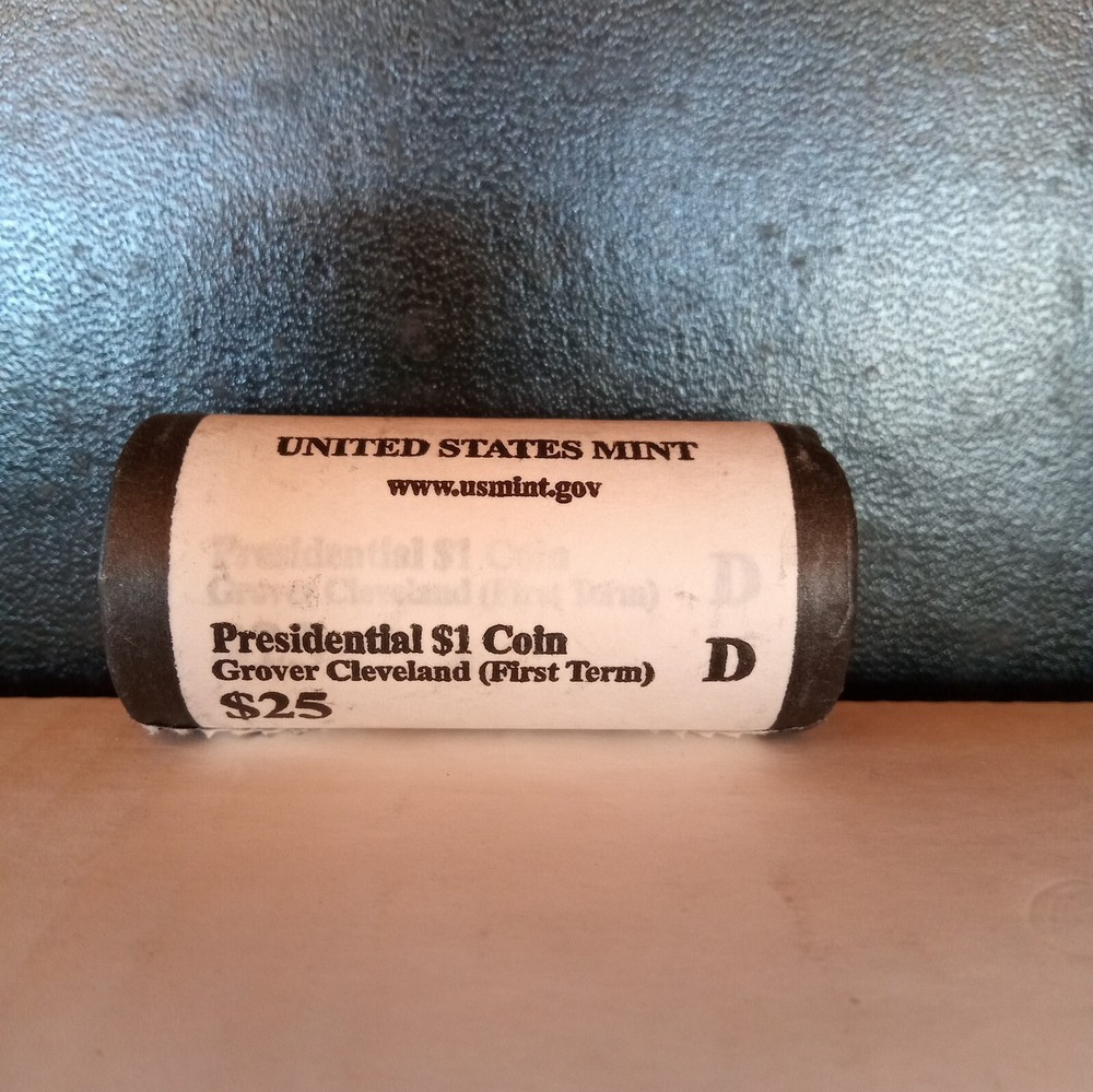 2012 - D - Grover Cleveland - 1st Term - $1 Presidential Coin - $25 Mint Roll
