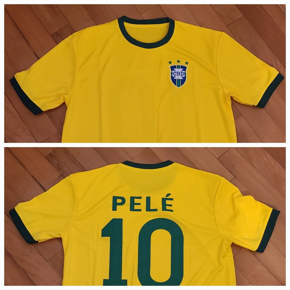 New Pele Brazil Soccer Jersey Retro All sizes available GOAT