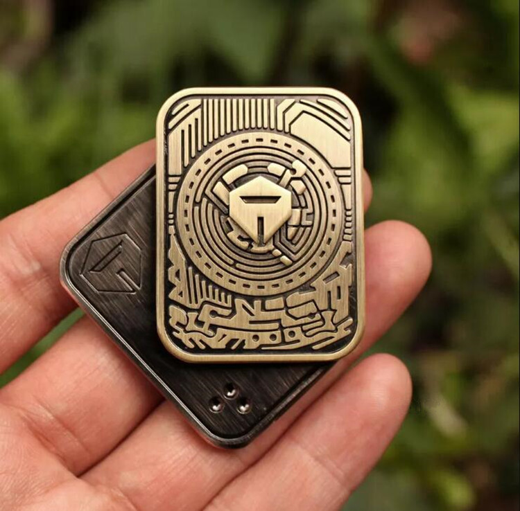 Magnetic Metal Fidget Toy Clicker Poker Slider Push Card Pocket Haptic Coin Gift