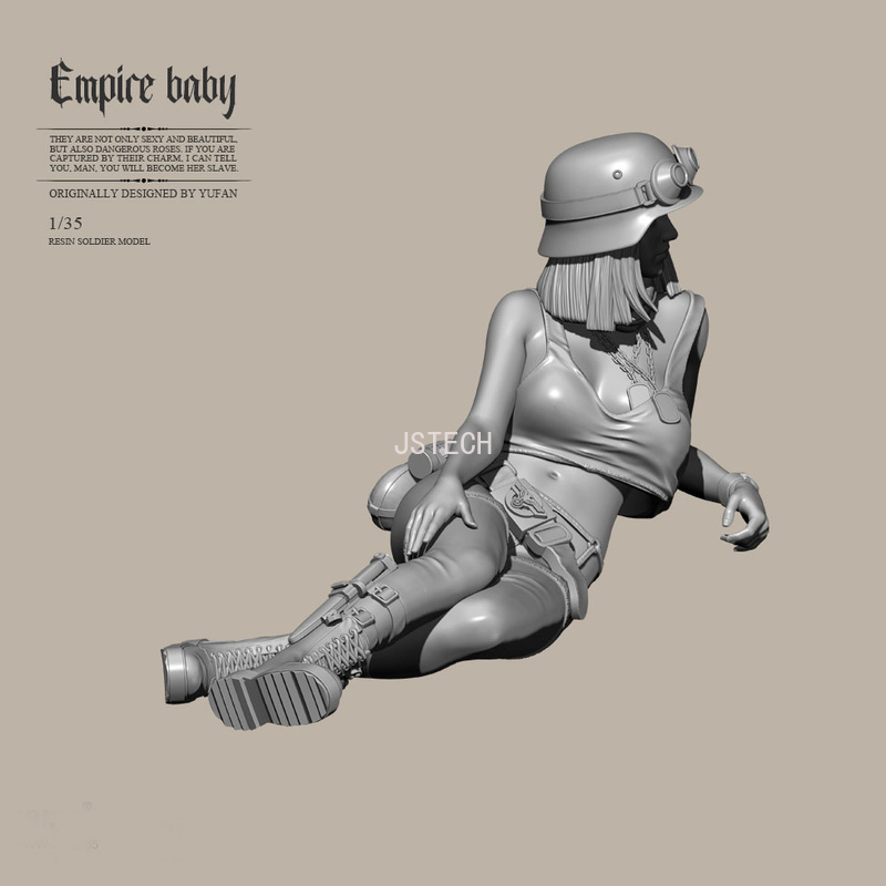 US Female Soldier 1/24 Figure Model Kit Unpainted Unassembled Fast Ship 2025 US