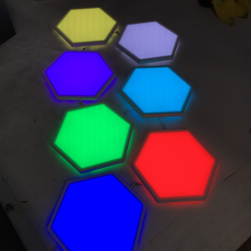 Govee - Hexagon RGBIC Wall Light Panels (7-panels) Smart Wi-Fi Music Sync, H6061