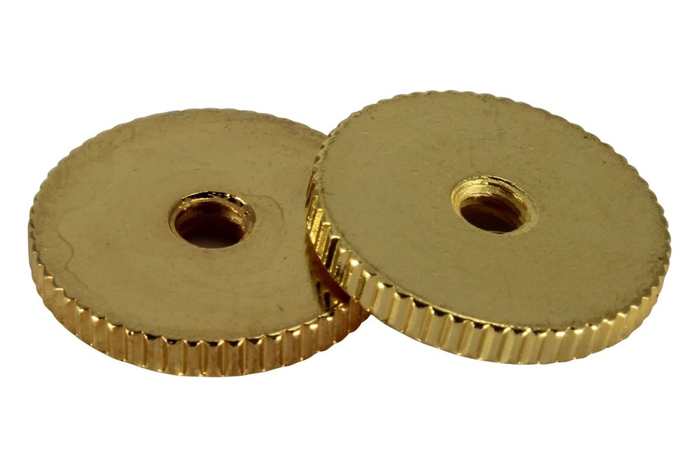 Vintage Thin ABR-1 Bridge Thumbwheels fits USA Gibson® Gold-image