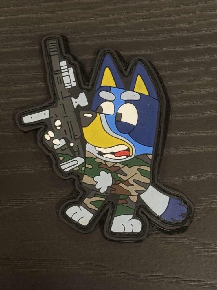 Bluey Tactical Patch PVC Hook Loop GBRS Fog SUPDEF Military Airsoft Police