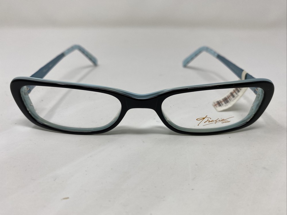 Fralia Eyewear ABEJA BK 48-16-135 Black/Blue Full Rim Eyeglasses Frame EU35-image