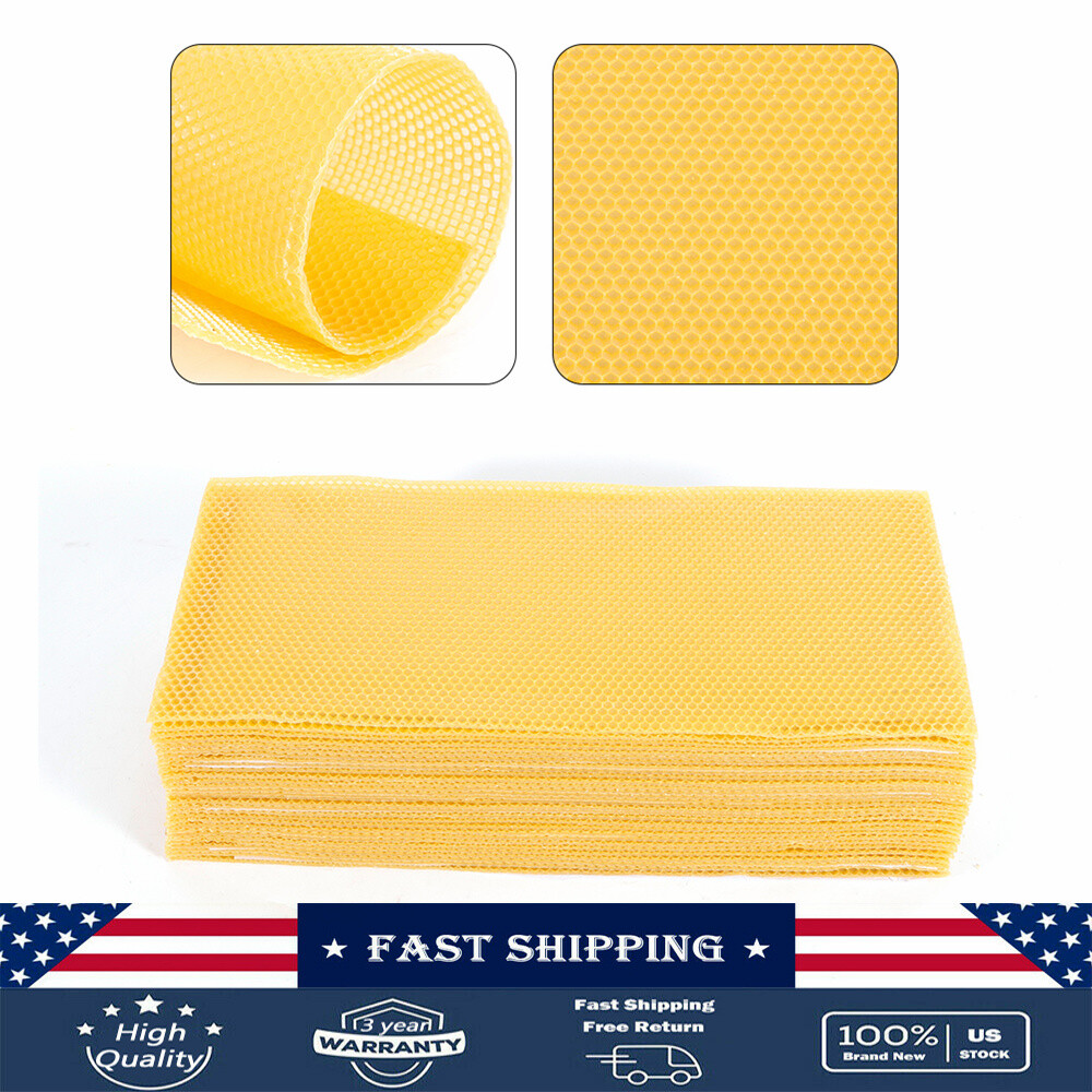 Honeycomb Foundation 30 Pack Beehive Wax Frames for Beekeeping Equipment