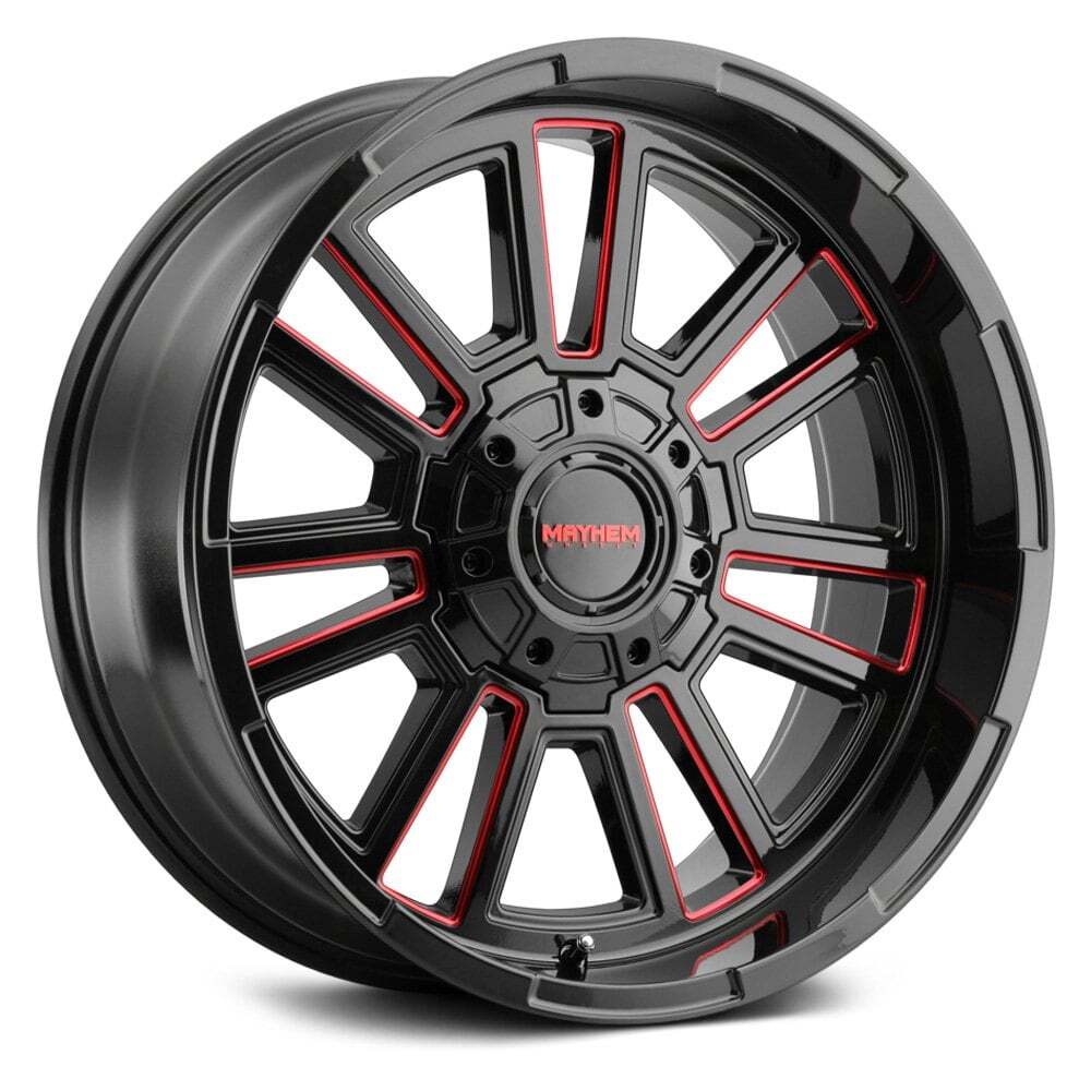 20x9 Mayhem 8115 Apollo Black Wheel 8x170 Bolt Pattern Single Rim  