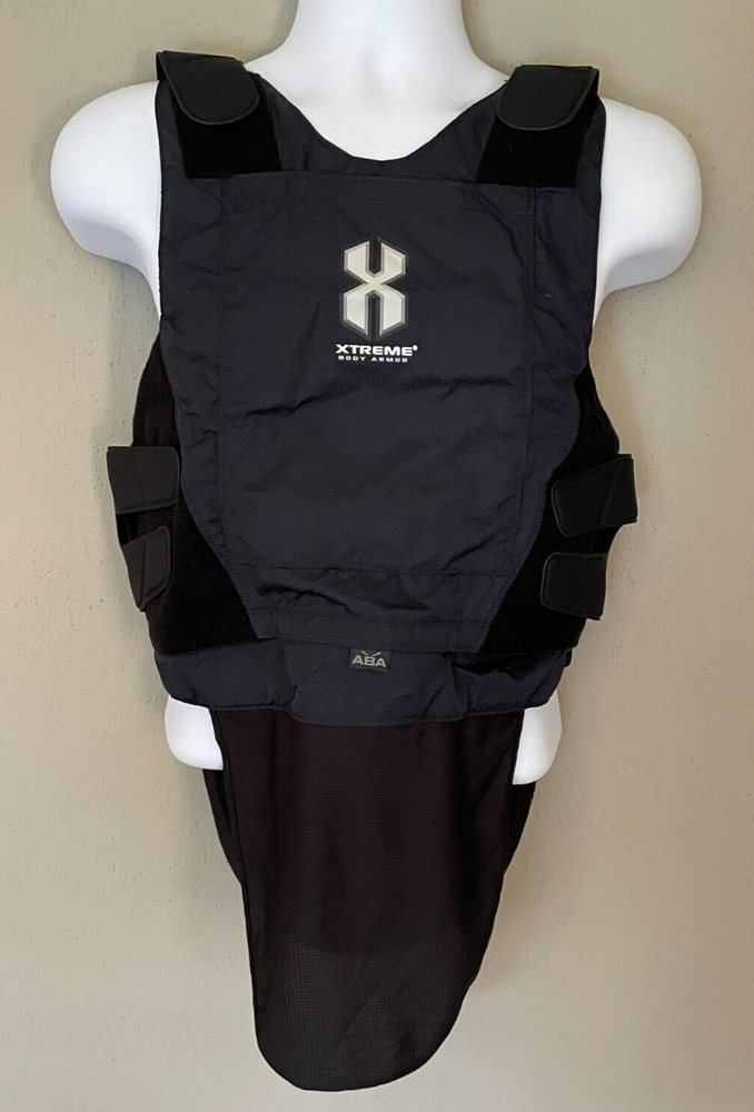 ABA Xtreme Male Concealable Armor Carrier with Logo in Navy, Size XS/Small, Model 2014-1515-image