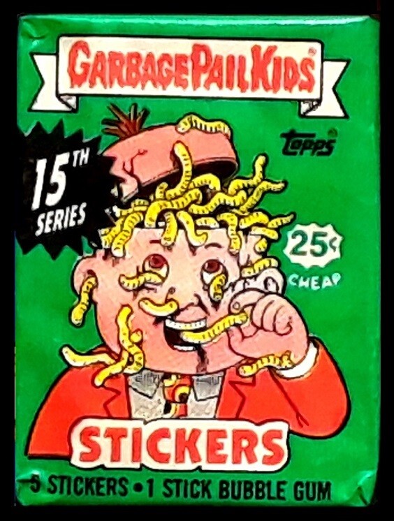 1988 Topps Garbage Pail Kids Series 15 Wax Pack 25¢ Cheap on Wrapper