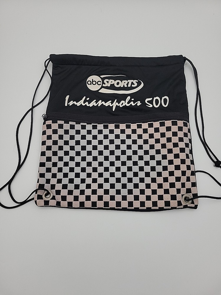 ABC Sports Indianapolis 500 Drawstring Backpack with Pocket – Race Day Essential-image