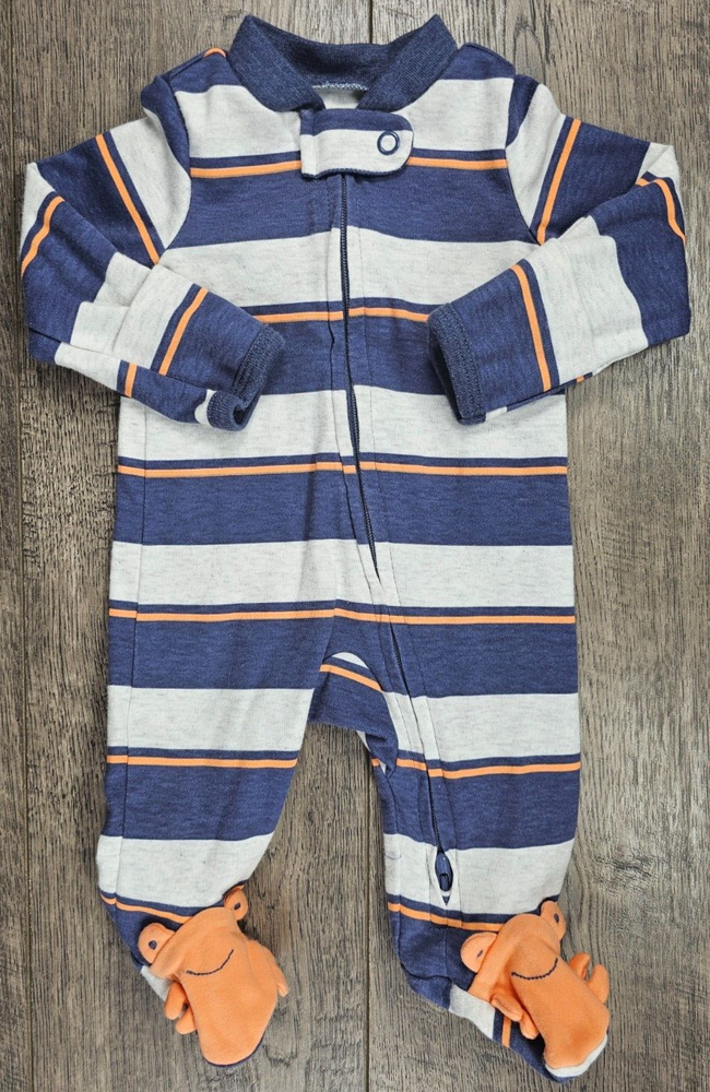 Baby Boy Clothes Just One You Carter's Newborn Striped Crab Footed Outfit