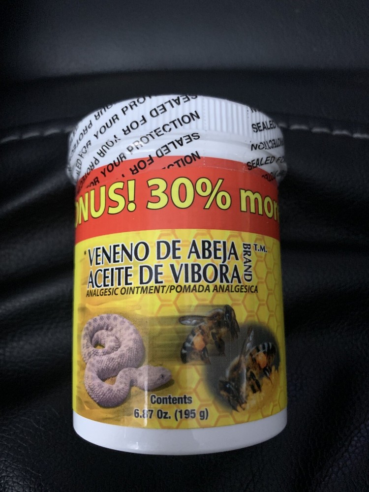 Veneno de Abeja Aceite de Vibora Analgesic Ointment for Topical Pain Relief 6.87 oz-image
