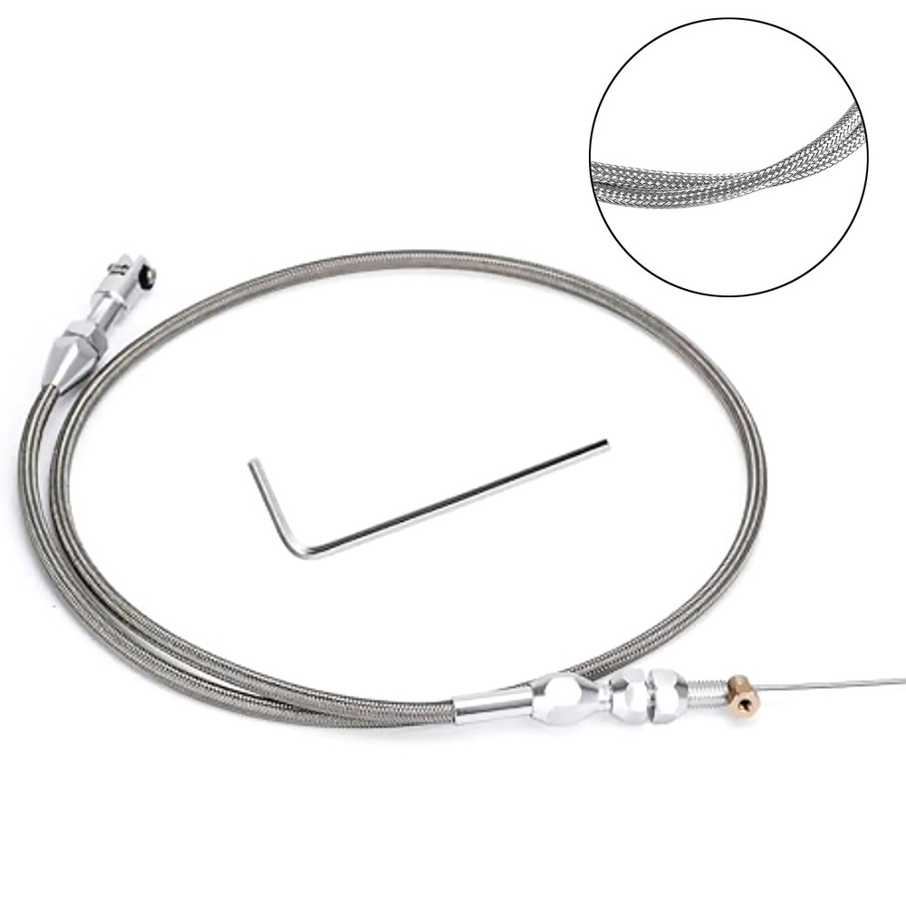 Braided Engine Throttle Gas Cable Kit For Chevrolet/Chevy LS1 5.7L 4.8/5.3/6.0L