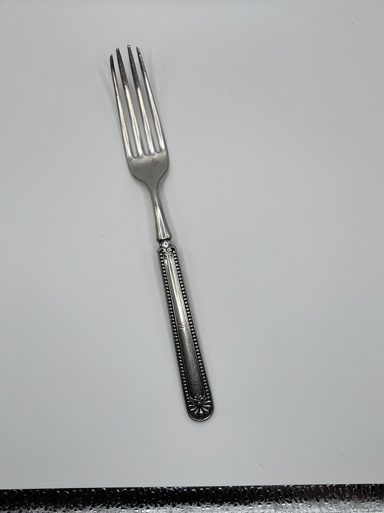 Antique 1835 R Wallace Silverplate 7.5” Solid Handled Fork