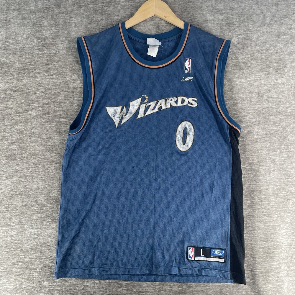 Vintage Reebok NBA Washington Wizards #0 Gilbert Arenas Jersey Blue Men’s Large