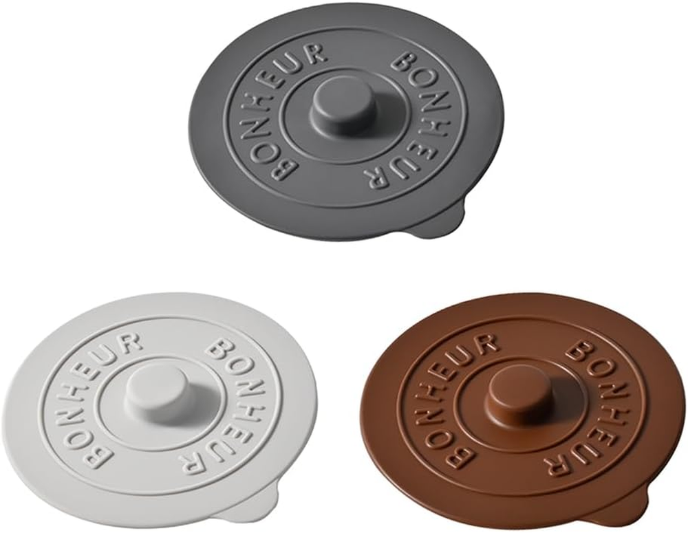 Silicone Cup Covers (Set of 3) ， Multicolored Silicone Lids for Mugs, Cups, Tea