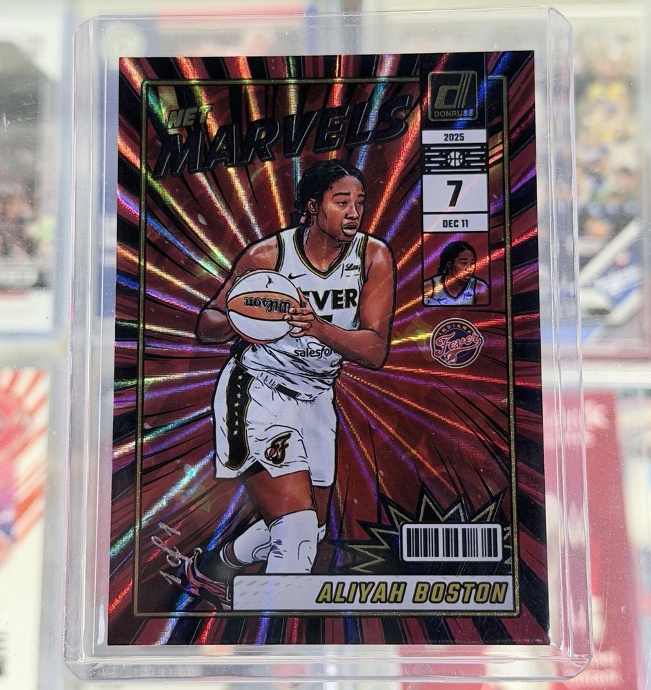 2025 Donruss WNBA Aliyah Boston Net Marvels 1/1 Indiana Fever One of One!-image