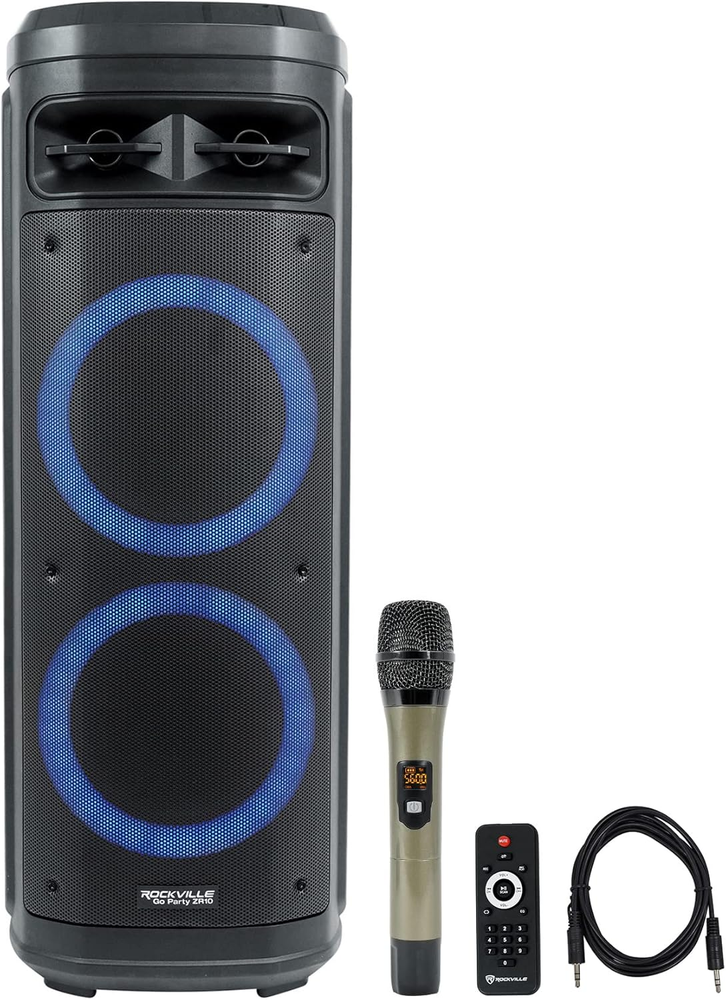 Go Party ZR10 Portable Wireless Bluetooth LED Speaker with Dual 10