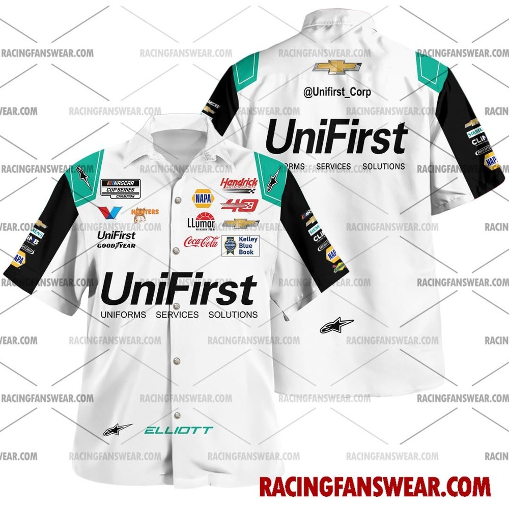 Chase Elliott 2024 NASCAR Hawaiian Polo Shirt for Racing Fans