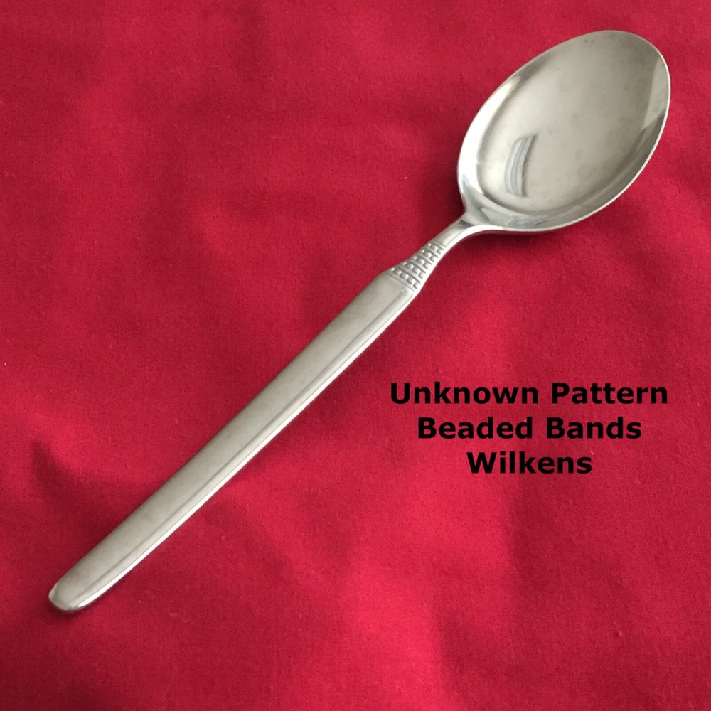 Wilkens Unknown Beaded Bands Slender Handle Teaspoon 6 1/4