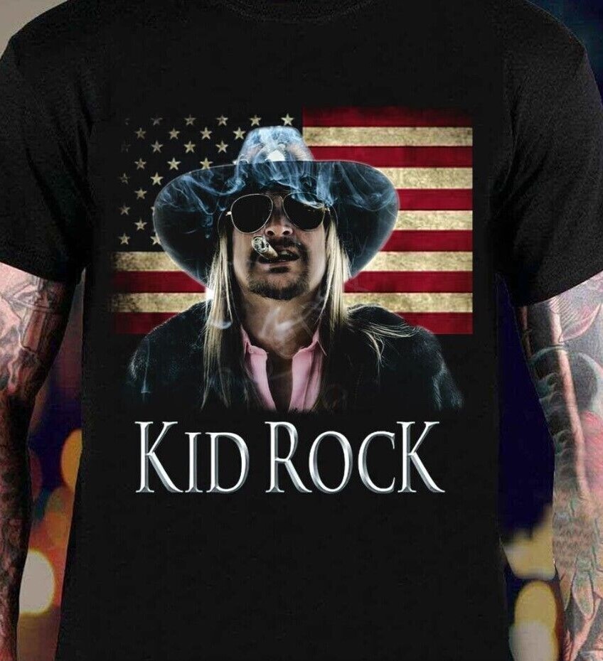 Vtg Kid Rock American Men T-shirt Kid Rock 2023 Tour Shirt For Fans