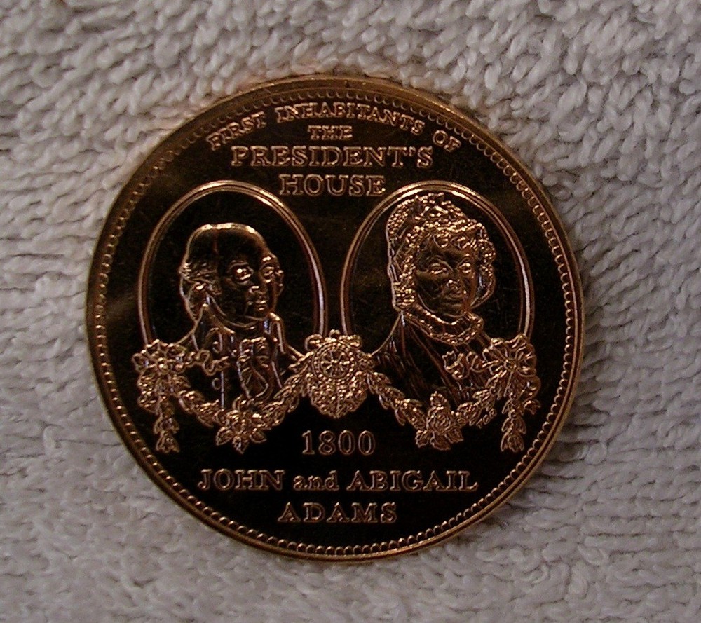 John & Abigail Adams Commemorative Medal Sealed in U.S. Mint Cellophane Wrapper-image