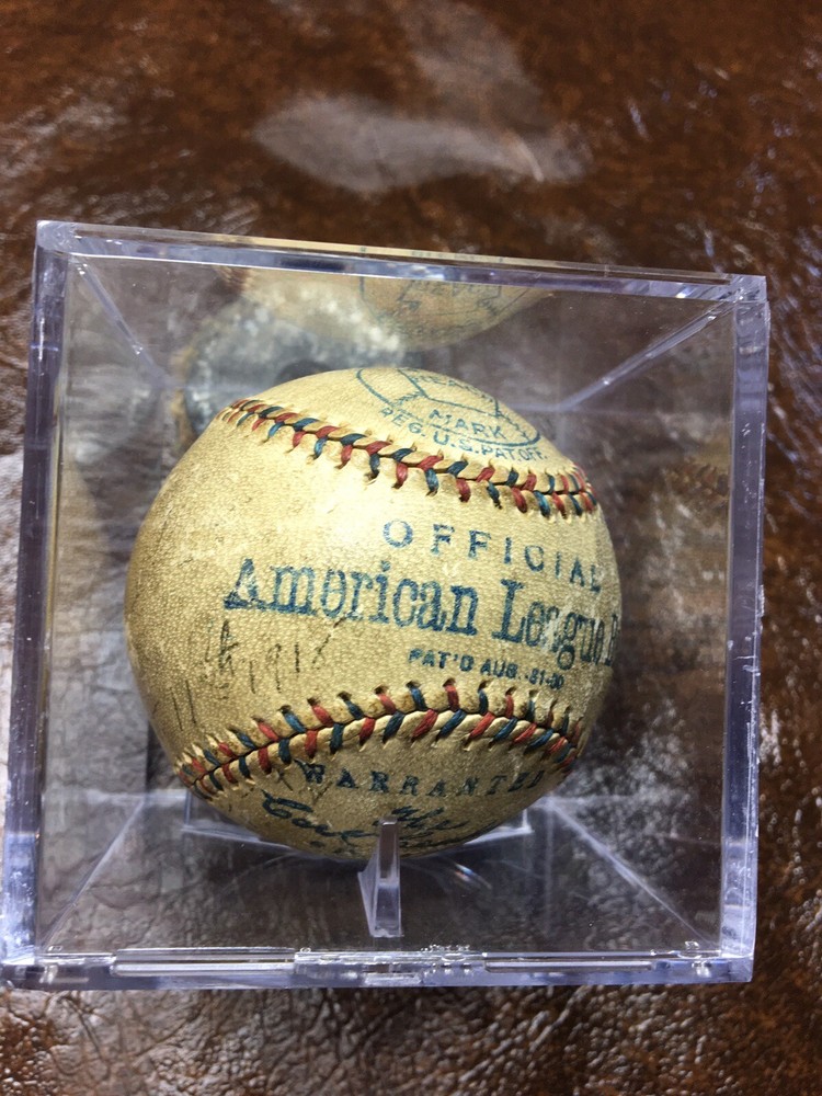 1918 WORLD SERIES GAME 6 Ball Of Red Sox vs. Cubs