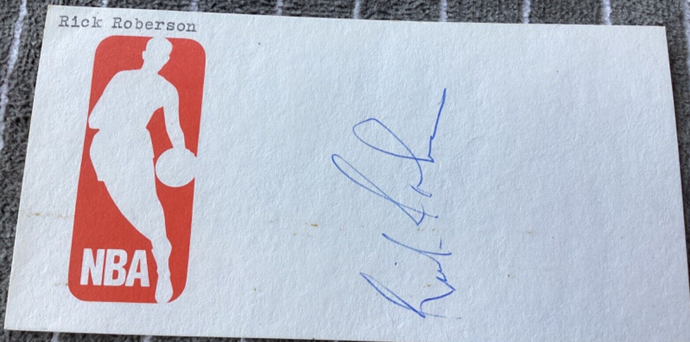 RICK ROBERSON Personally Autographed Signed NBA Card LAKERS CAVS KINGS FreeShip