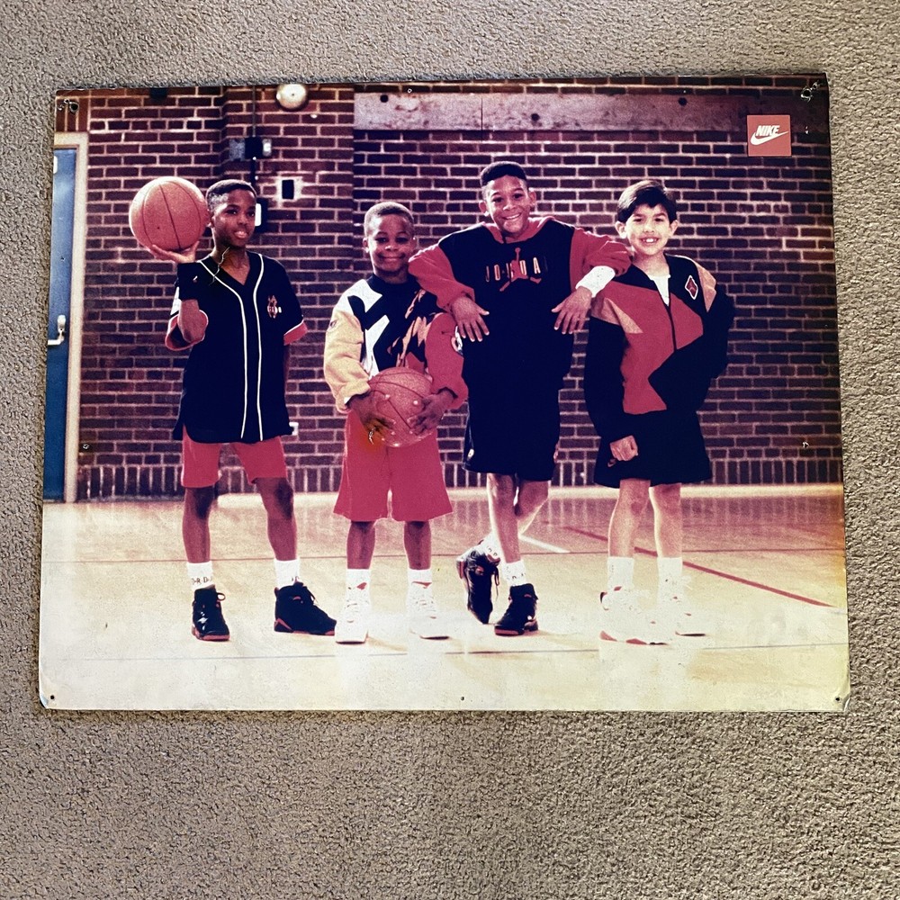 1992 Nike Air Jordan 7 OG Dual Sided Vintage Store Display 30