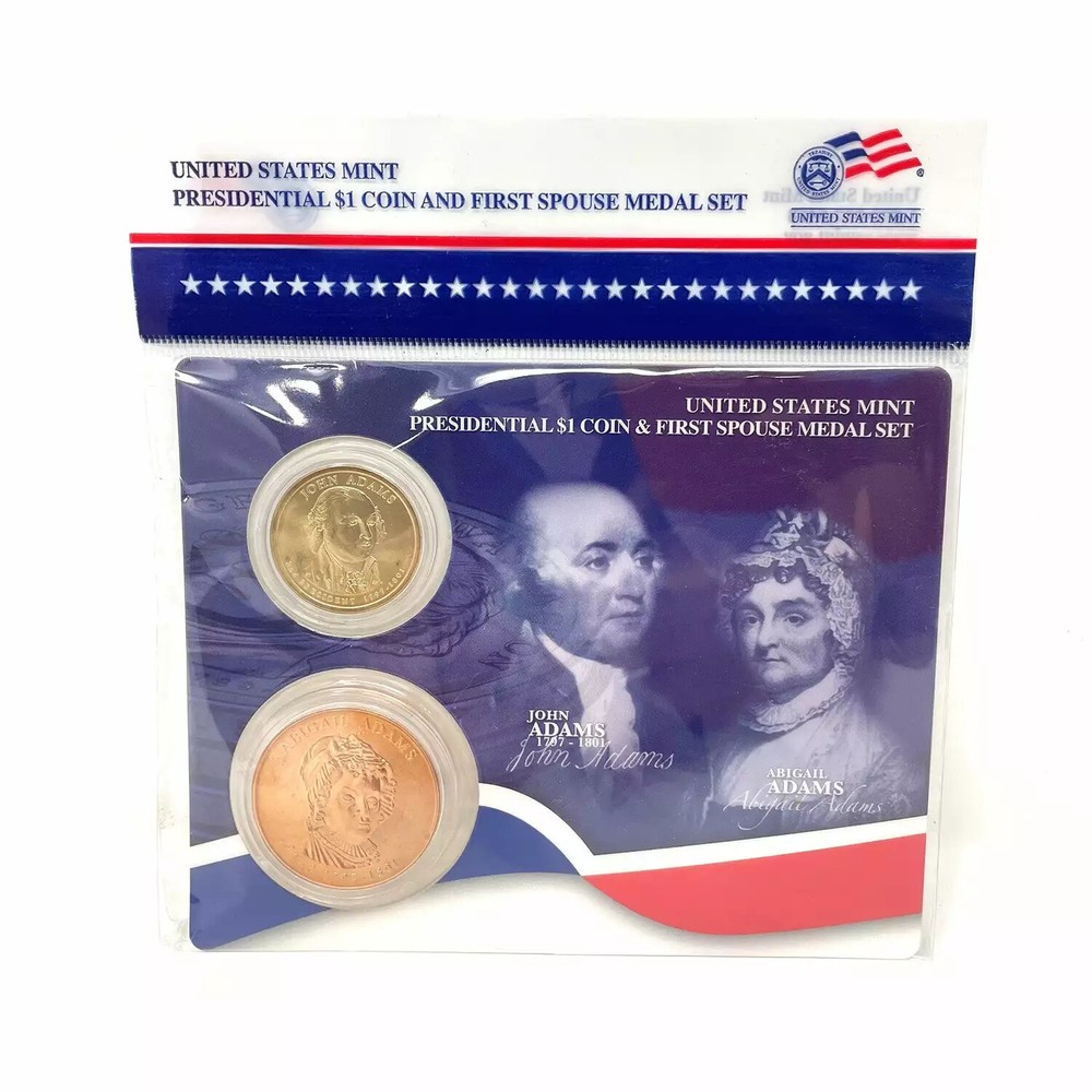 2007 Presidential $1 Coin and Spouse Medal Set: John & Abigail Adams-image