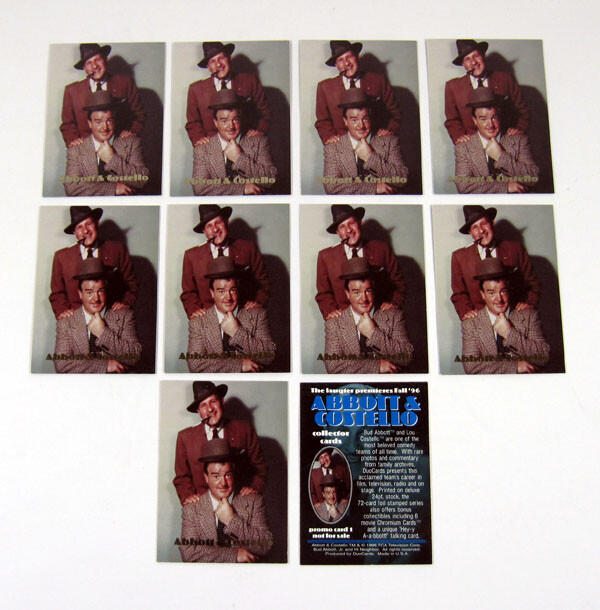 Lot of (10) 1996 DuoCards Abbott & Costello Promo Card (Promo Card 1) Nm/Mt-image