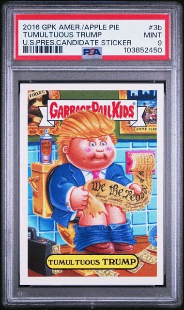 Garbage Pail Kids 2016 Trump PSA 9 Graded Card Tumultuous TRUMP AAAP-image