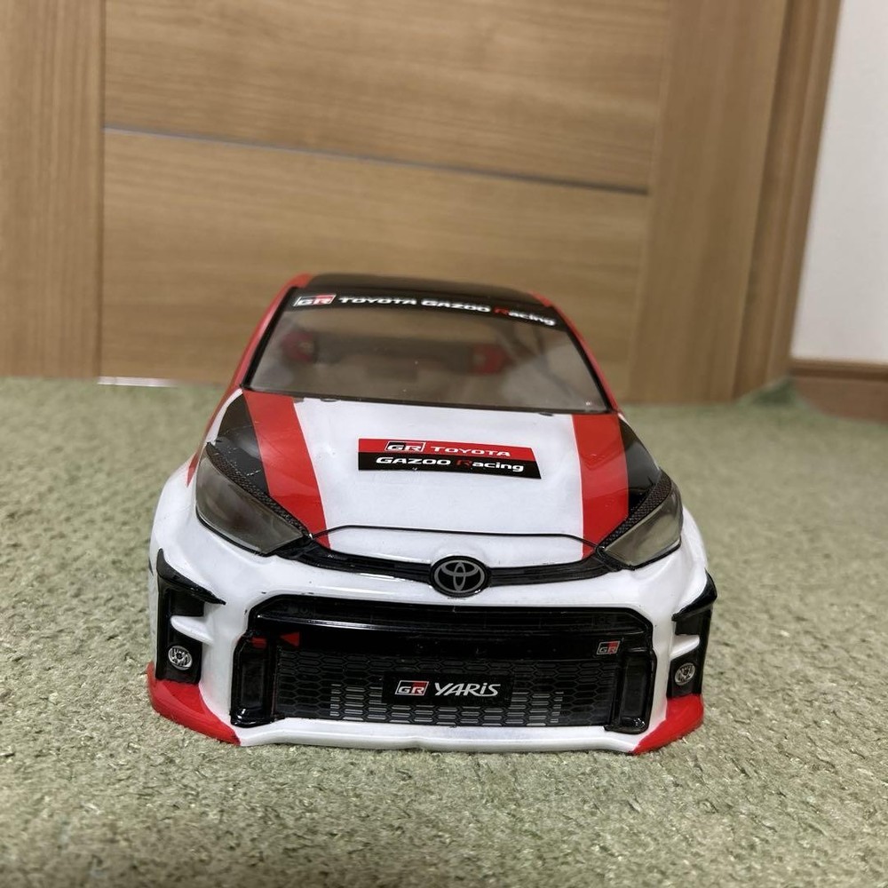 Tamiya Yaris M-Chassis RC Car Shell in Gazoo Racing Colors - Polycarbonate