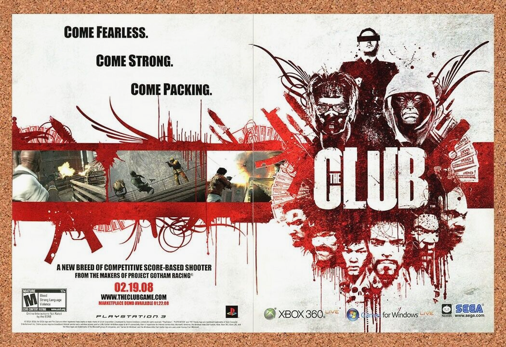 The Club Xbox 360 2007 Sega Authentic Release Promotional Video Game-image