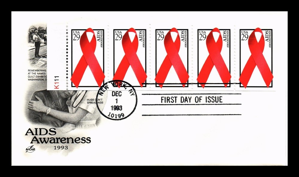 DR JIM STAMPS US COVER AIDS AWARENESS BOOKLET FIRST DAY ISSUE ARTCRAFT