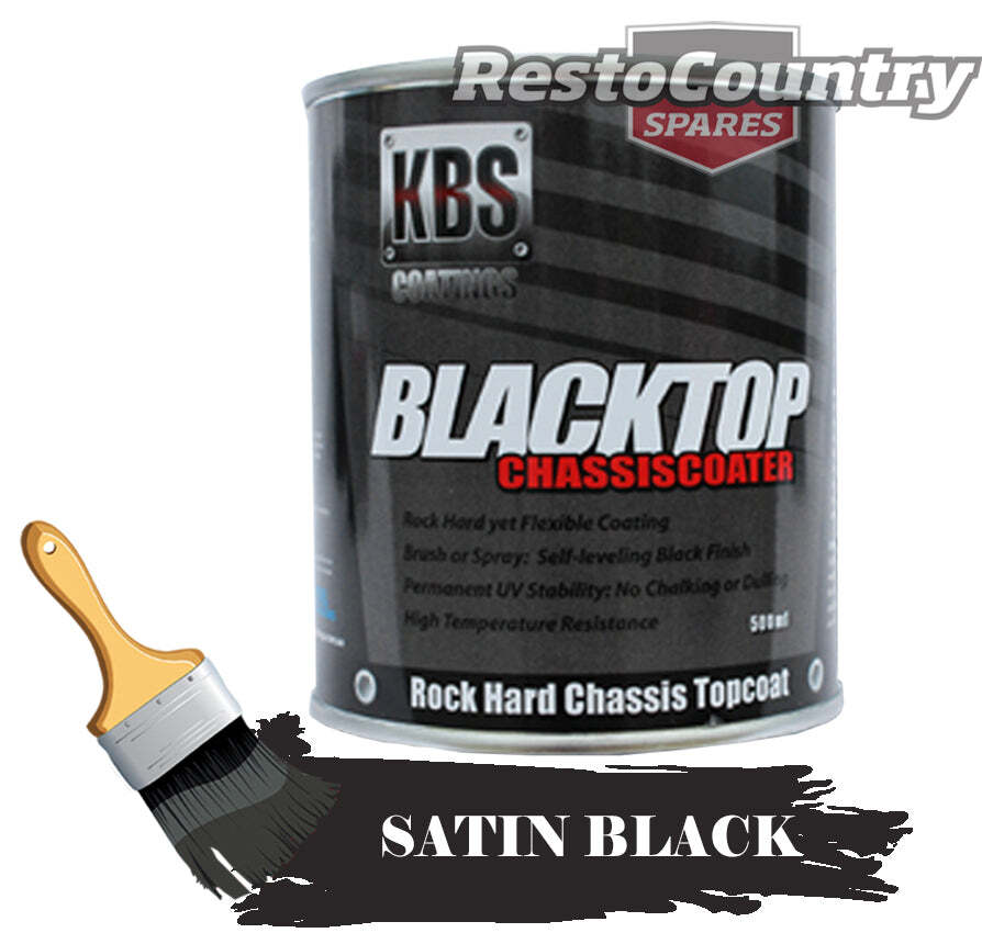 KBS Chassis Coater BlackTop 500mls SATIN BLACK Car Truck paint rust