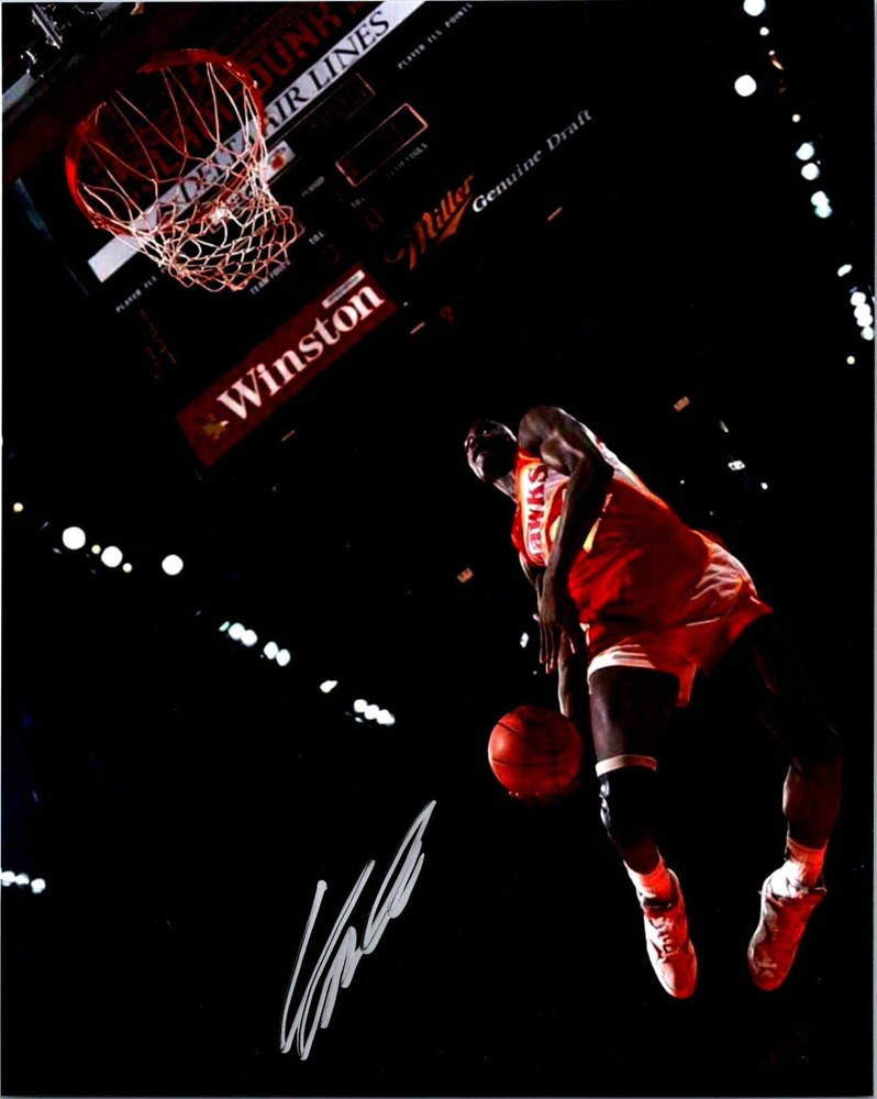 Dominique Wilkins Signed Autographed 8x10 Photo Atlanta Hawks HOF Basketball
