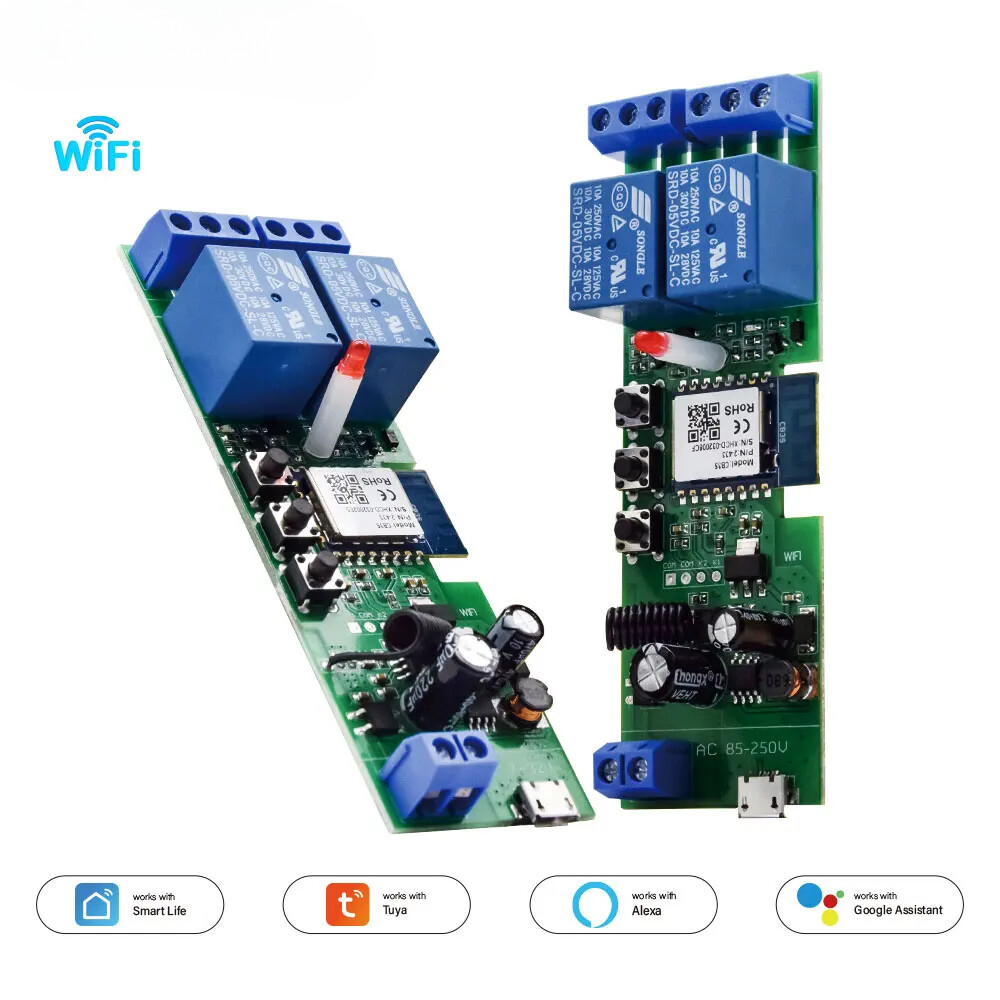 Relay Module2 Channel 7-32V 85-250V Wireless Smart Home Remote Control Switch