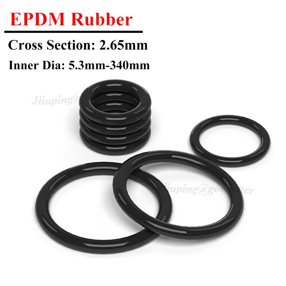 EPDM Rubber O Ring Seals 2.65mm Cross Section ID 5.3-340mm O-Ring Sealing Washer