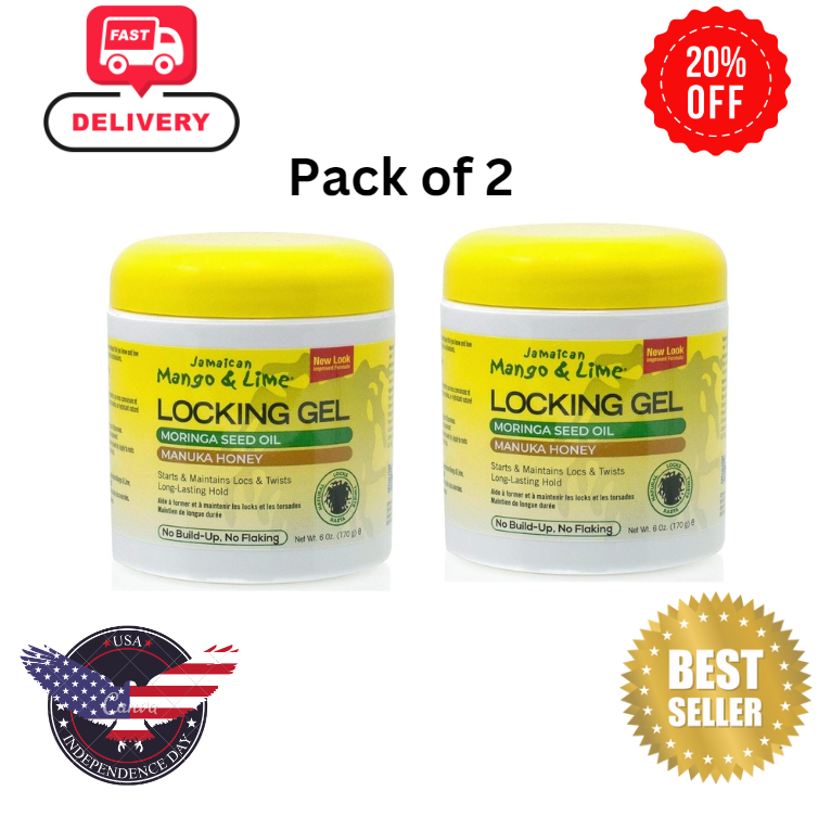 Jamaican Mango & Lime Frizz Control Jar Hair, 6 Oz pack 2 Free Shipping
