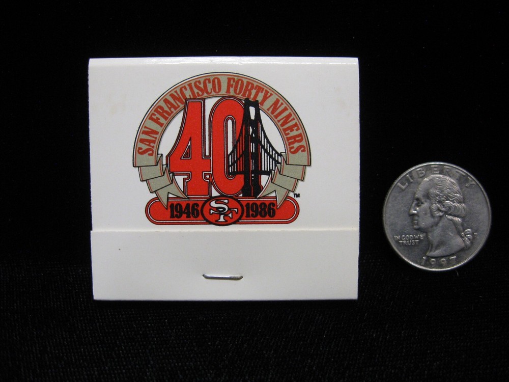 1986 Joe Montana San Francisco 49ers 1986 Schedule Matches/Matchbook MINT MINT