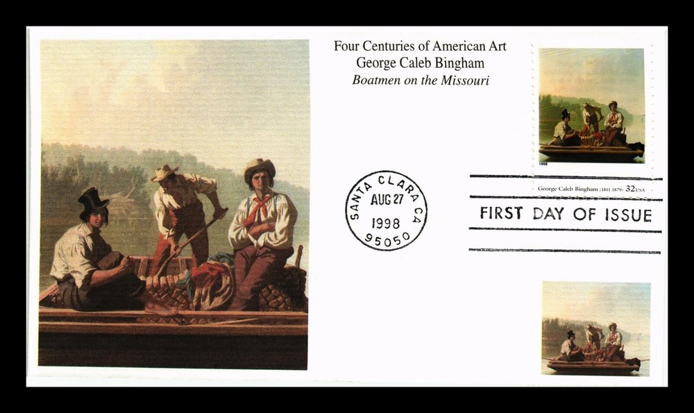 DR JIM STAMPS US COVER GEORGE CALEB BINGHAM FOUR CENTURIES AMERICAN ART FDC